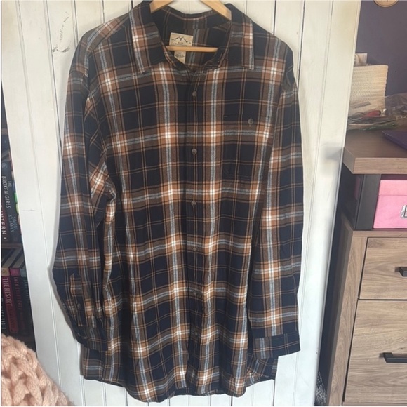 Blue Mountain Other - Blue Mountain Flannel Shirt Brown Plaid Size XLT